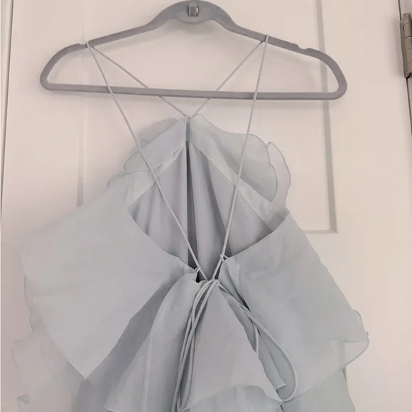 Aje Pandorea Layered Maxi Dress Silver Blue - Picture 9 of 16